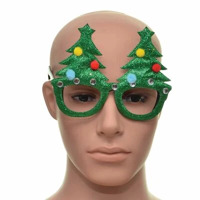 SHATCHI Christmas Tree Sunglasses Fancy Dress Xmas Novelty Party Accessories Photo Props