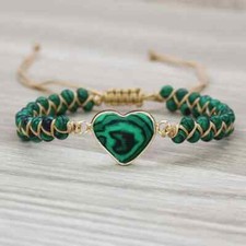 Boho Heart Chakra Bracelet - Colorful Stones, Adjustable, Perfect for Meditation