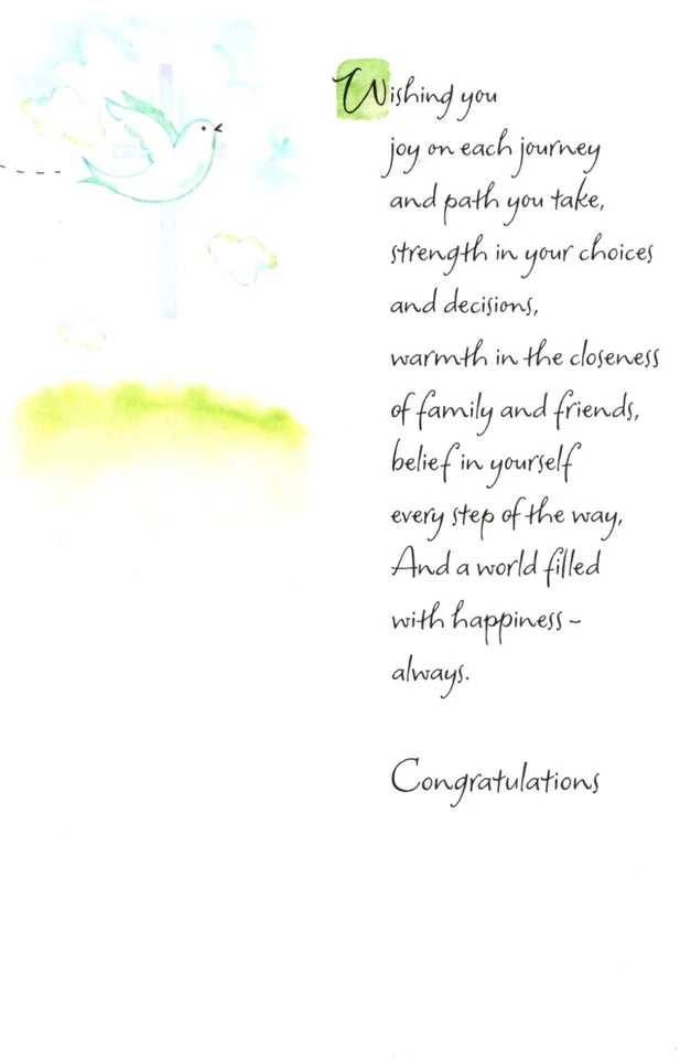 Congratulations Confirmation Confirmed Dove Cross Emily Matthews Greeting Card - Image 2 of 3