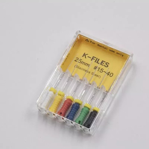 3 Scatole Alesatori Dentali/H-Files/K-Files Canale Radice Acciaio Inox 25mm 15-40# - Foto 5 di 9
