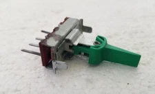 VINTAGE VID FLIP SWITCH SPST Momentary On-Off -On, green lever 4 pins
