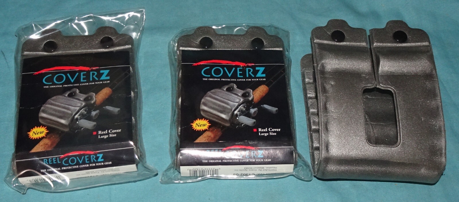 LOT OF 3 = COVERZ COVER fishing protective Reel Covers = foa