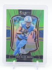 AMON-RA ST. BROWN 2025 SELECT NEON GREEN PRIZM PREMIER LEVEL /49 #170 Q0173