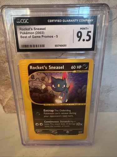 2002 Pokemon Best Of Game Rocket's Sneasel Winners #5 CGC 9.5 GEM MINT