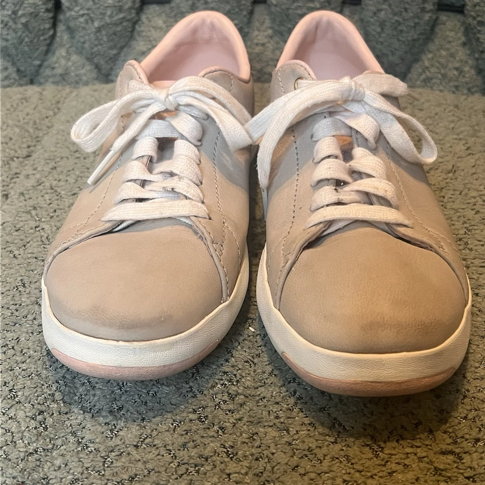 Cole Haan Women's Size 7.5 GrandPro Leather Sneakers Clay/snakeskin accents - Image 2 of 4