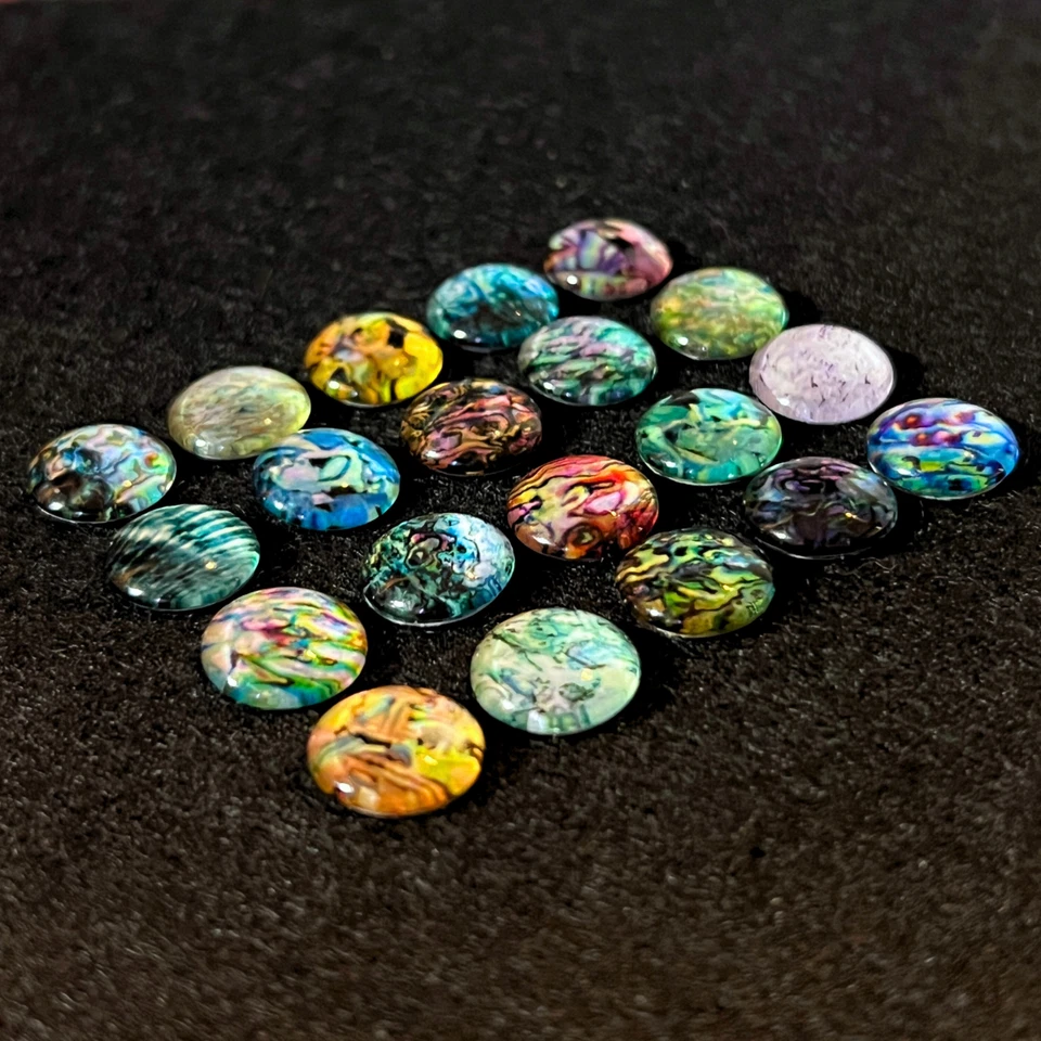 Alfileres decorativos de ópalo iridiscente, chinches de corcho brillantes de abulón Foto 4 de 4