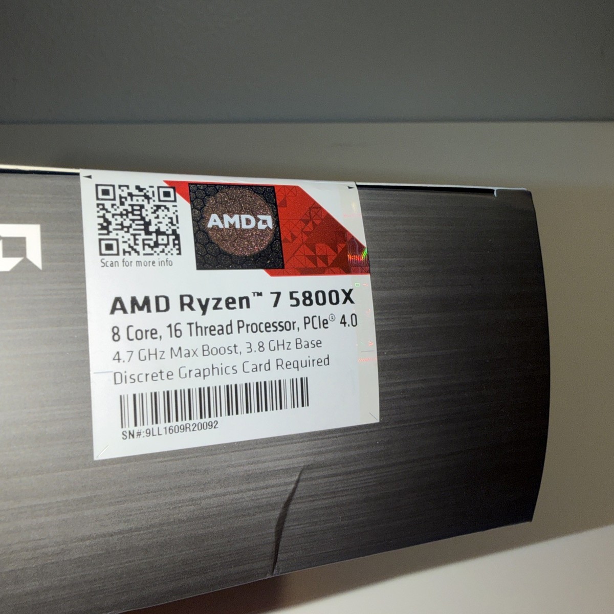 AMD Ryzen 7 5800X Processor (4.7GHz, 8 Cores, Socket AM4) Box