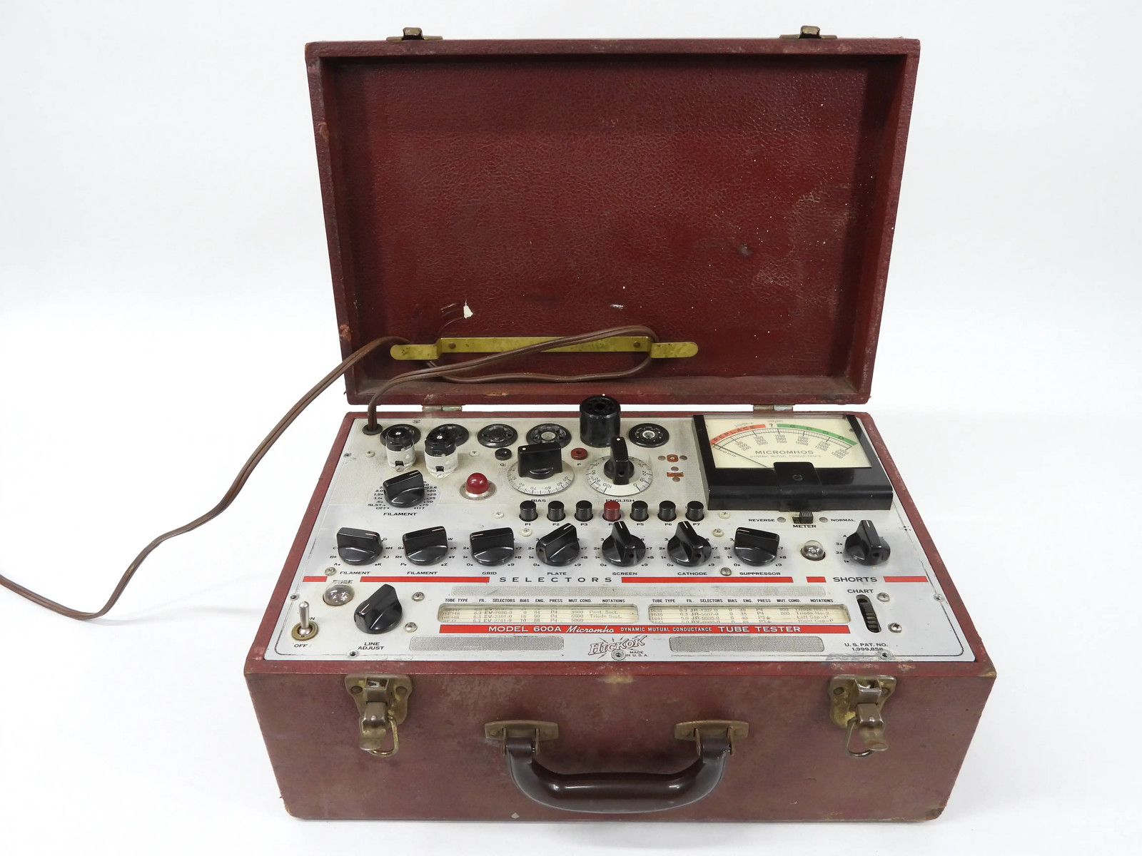 Hickok 600A Vintage Mutual Conductance Tube Tester (powers up, needs work)