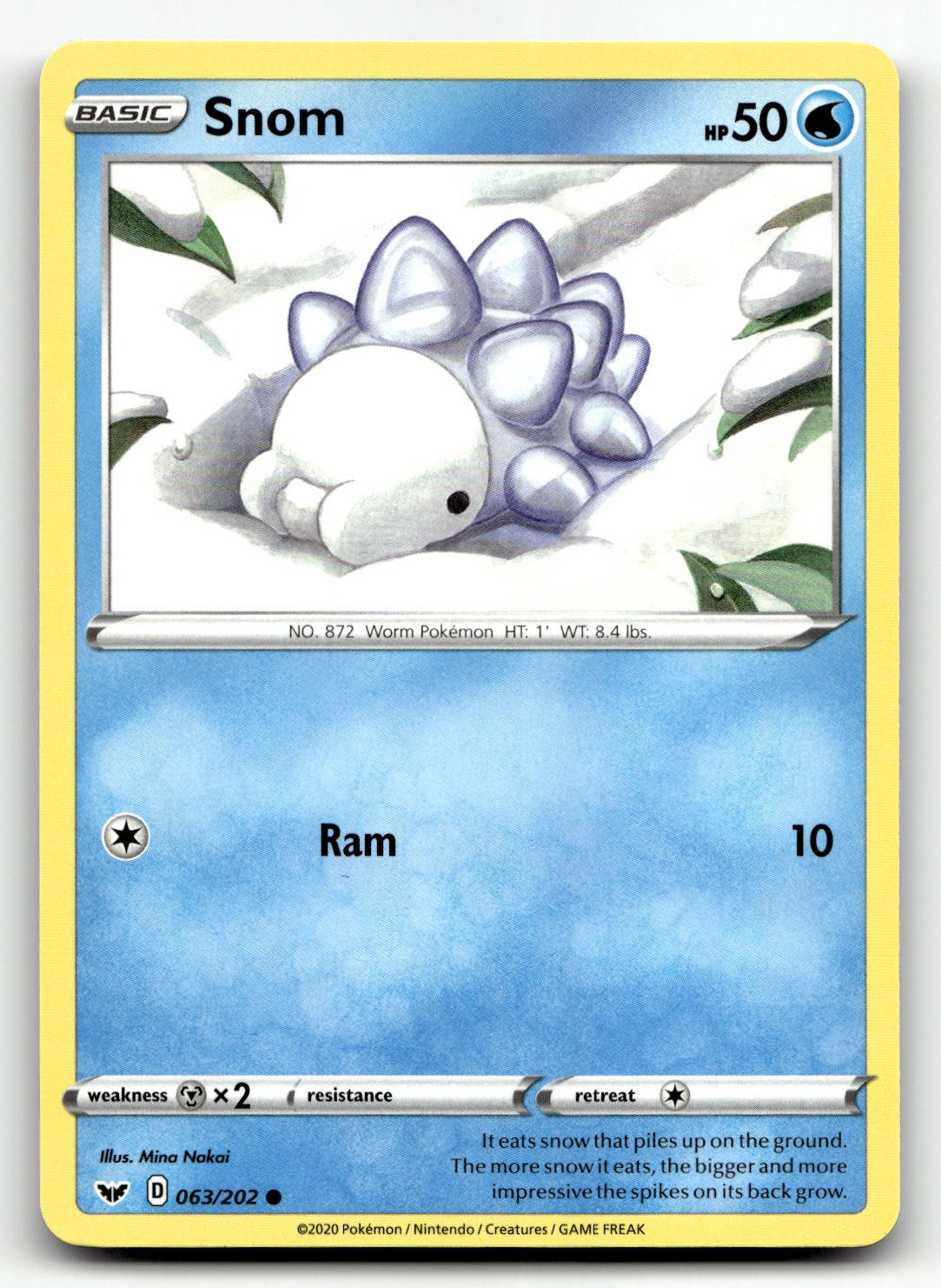 Snom - 063/202 - NM - SWSH01: Sword & Shield Base Set