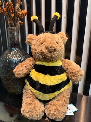 Jellycat Amuseable Fluffy Bee Bear 11in Plush Doll Birthday Gift Kids Toy