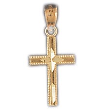 Cross Charm Pendant 14k Gold