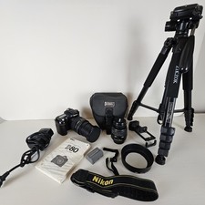 CAMERA - Nikon D80 Digital SLR Bundle w 2 Lenses, Tripod, Bag,  Photography Lot