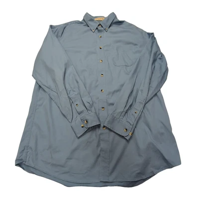 Chemise L.L. Bean bleue unie taille XL #166e - Photo 1/4