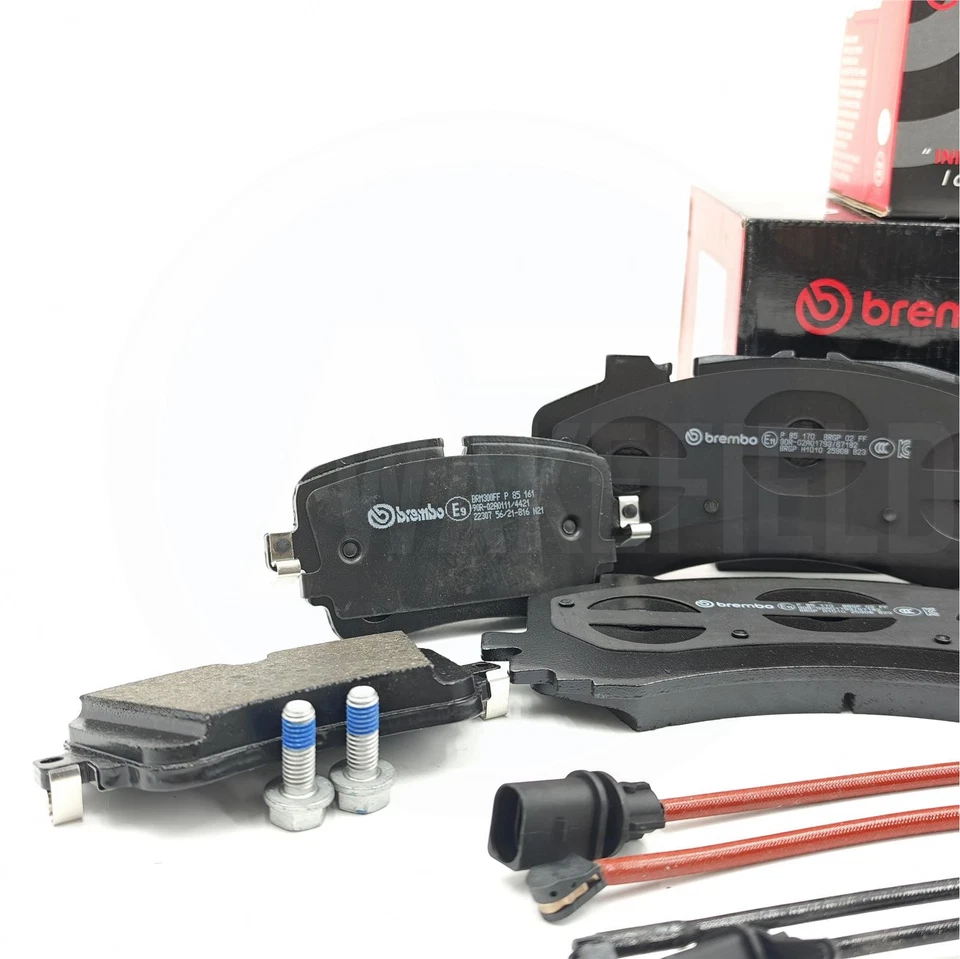 PARA AUDI S6 S7 S8 SQ7 SQ8 BREMBO PASTILLAS DE FRENO DELANTERAS TRASERAS Y SENSORES DE CABLE DE DESGASTE Foto 2 de 4
