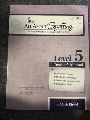 All About Spelling Level 5 Teachers Manual by Marie Rippel 