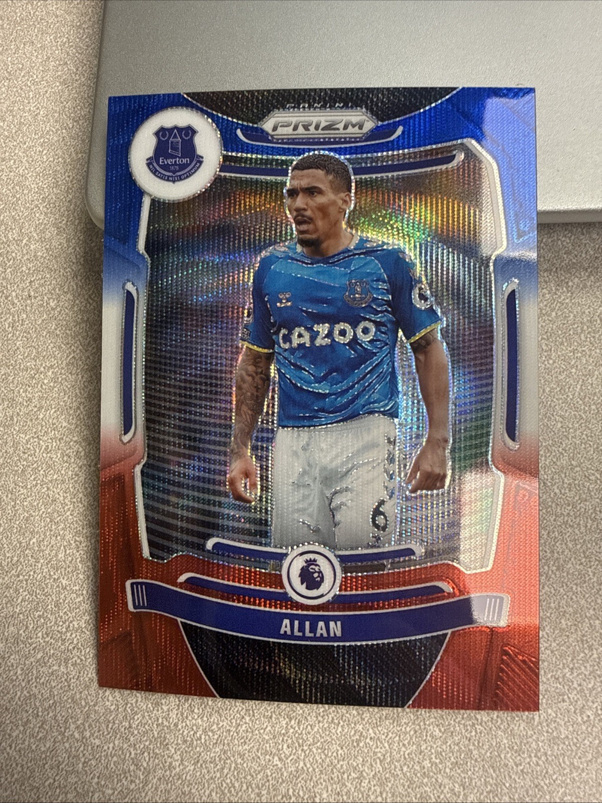 2021-22 Panini Prizm Premier League - Allan #101 Red White & Blue Prizm