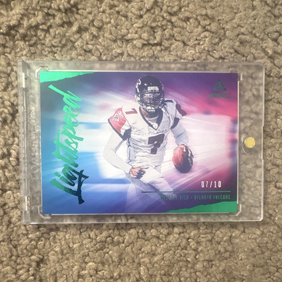 Panini 2020 Luminance Michael Vick Lightspeed Insert 07/10 NUMBER MATCH