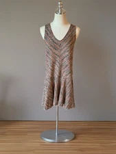 Maeve Anthropologie Flapper Style High Low Dress Woven Small Loose Fit 1920s 