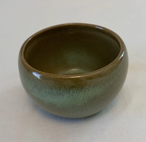Vintage Frankoma Pottery 504 Miniature Open Sugar Bowl 2 3/4” Prairie Green