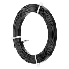 1-Pack 5mm Wide x 9.8ft/3m Bendable Flat Aluminum Wire Black