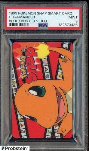 1999 Pokemon Snap Smart Blockbuster Video Charmander PSA 9 MINT