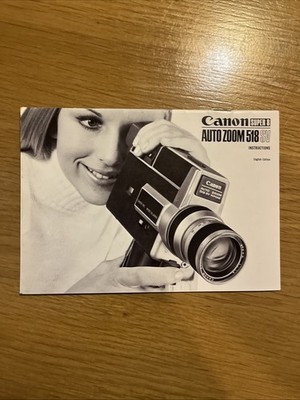 Kamera Anleitung sehr guter Zustand Canon Super 8 Auto Zoom 518 SV
