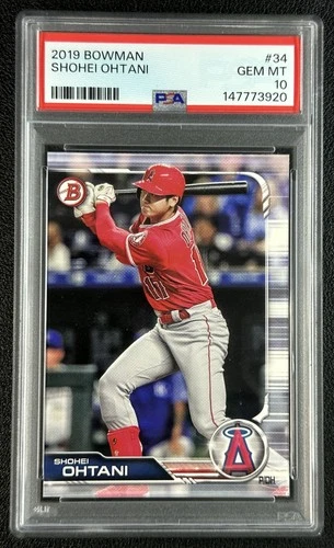 SHOHEI OHTANI PSA 10 2019 BOWMAN #34 2ND YEAR ANGELS 3920