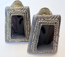 Vintage Modernist Sterling Silver Abstract Sculptural Earrings