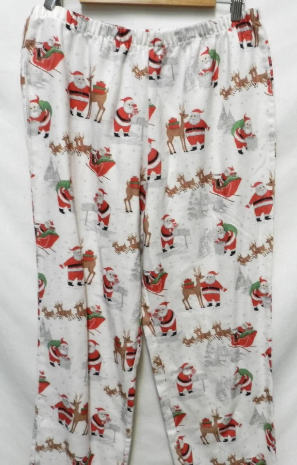 Pottery Barn Christmas Heritage flannel pajama pant top Set Size Sz Medium Md M - Image 4 of 4