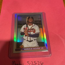 Ronald Acuna Jr. 2021 Bowman Chrome 1991 Retro Throwback Refractor Insert 91B-RA