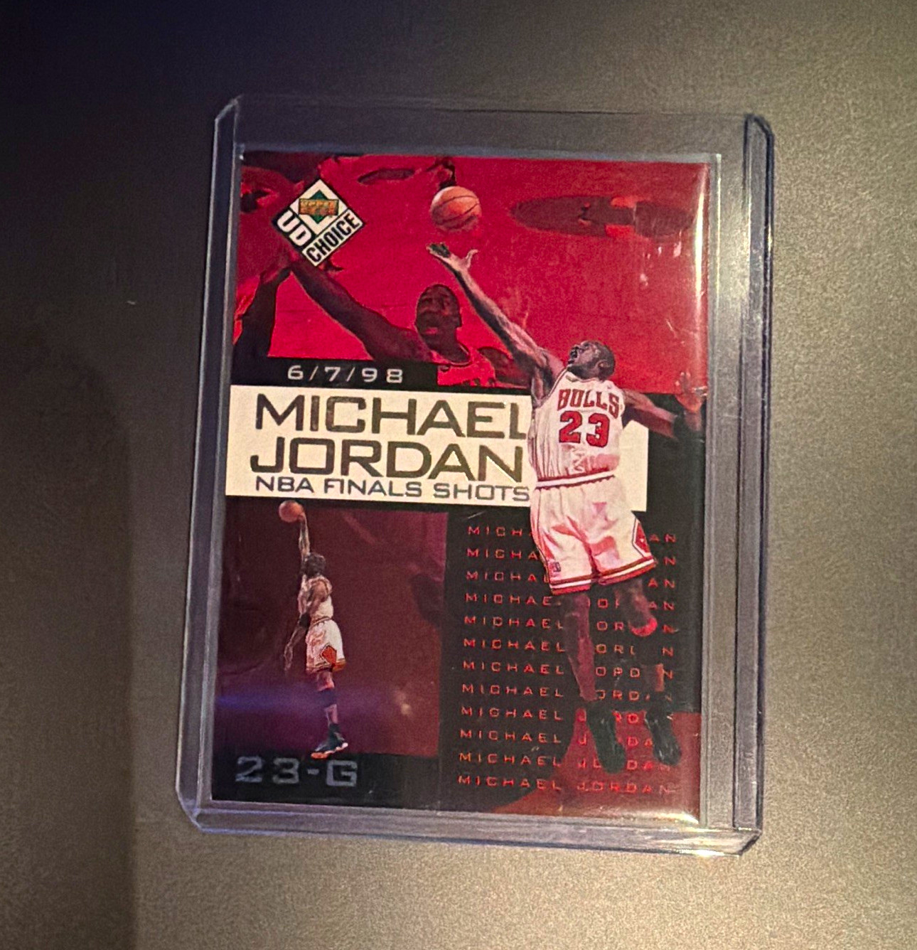 Upper Deck 1998 UD Choice Michael Jordan Bulls #23-G NBA Finals Shots Insert