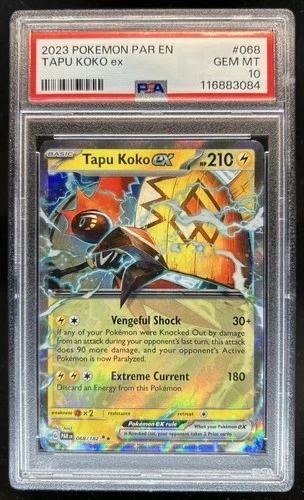 2023 Pokemon SV Paradox Rift Tapu Koko ex #068/182 PSA 10 GEM MINT