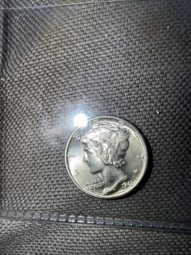 1941-S 90% Silver Mercury Dime Gem BU Full Strike Bands FSB