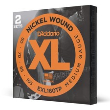 D Addario Xl Nickel Wound Electric Bass Strings 2 Pack Multicolor 50-105