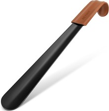 Extra Long 16.5" Metal Shoe Horn for Seniors, Men  Women - Easy Grip Design