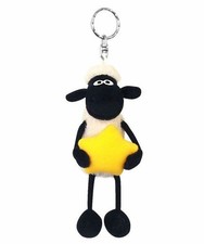 NICI Shaun the Sheep Keyring Shaun Star 10cm Plush Charm Keychain
