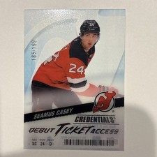 2024-25 Credentials Hockey Acetate Debut Ticket Access Seamus Casey /199