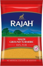 Rajah Ground Turmeric 1kg – Haldi Powder, Aromatic Spice for Cooking