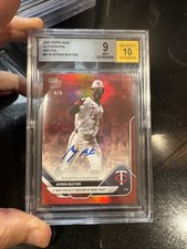 Byron Buxton AUTO Hits Cycle Bobblehead Day 2025 TOPPS NOW 417 BGS 9 Red /5 Pop