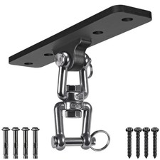 Heavy Duty Swing Hanger, Ceiling Mount Swivel Hook, 360  Rotation Wood Beam H...