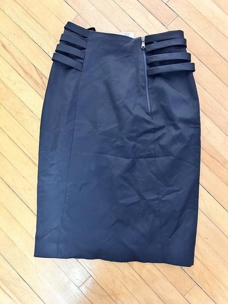 Women Emporio Armani Skirt Black Satin 34