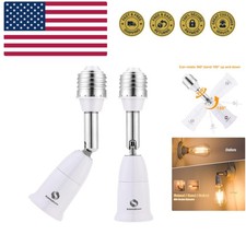 E26/E27 Light Socket Extender 180 Degree Bendable, Extension Socket Extender ...