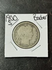 1900 S Barber Silver Quarter Good Condition U.S. 25c Type Coin (Raw18786)