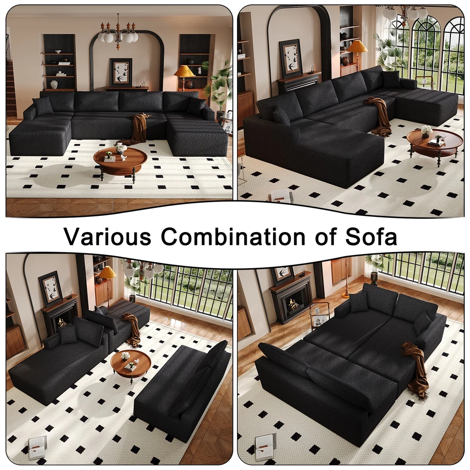 Free Combination Sofa Corner Sofa U-shaped Sectional Sofa Chaise Lounge DIY Sofa - Image 4 of 4