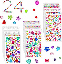 8104 Pcs Gem Stickers, Self Adhesive Rhinestone Jewels for Crafts