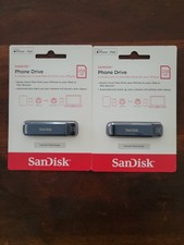 SanDisk SDIXD0N-256G-AW6ME Phone Drive 256GB Flash Drive for iPhone Lot of (2)