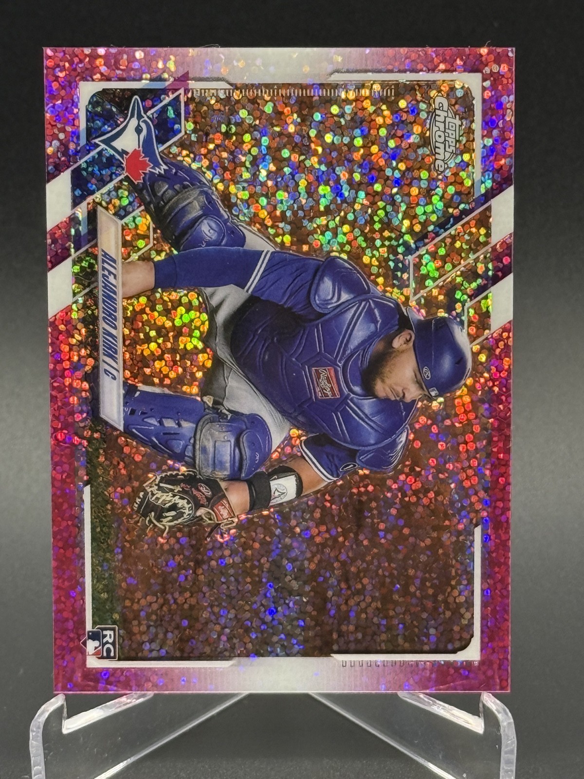 2021 Topps Chrome - Alejandro Kirk #71 Magenta Speckle Refractor /350 (RC)
