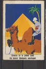 German Poster Stamp  Shoes Polish Camel Pyramid