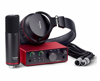 Focusrite Scarlett Solo Studio 4th Gen USB-C Audio Interface Bundle