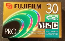 Fuji Film Pro VHS-C TC-30 Blank Premium High Grade Camcorder Tape Brand New